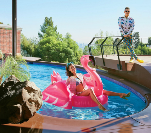 I am Jeremy Scott’s Pink FUNBOY Flamingo. Confessions of a giant pool float