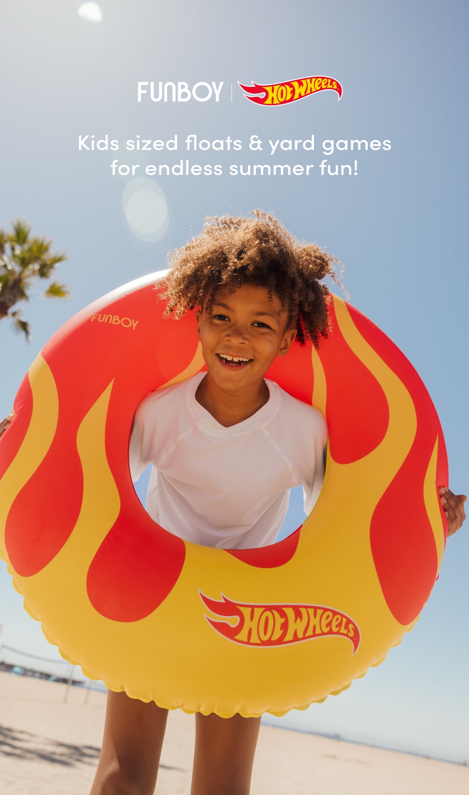 FUNBOY X Hot Wheels. Kids sized floats & yard games for endless summer fun