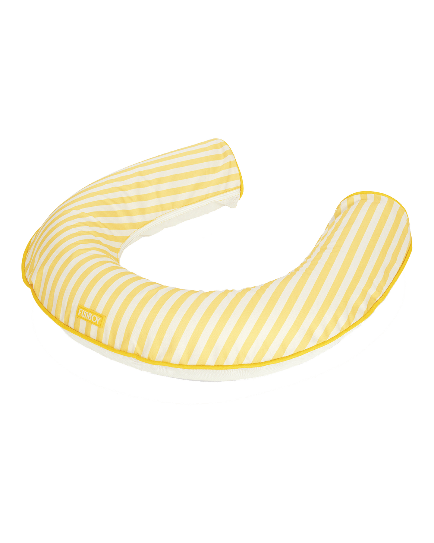 Yellow Stripe Cabana Fabric Noodle Float