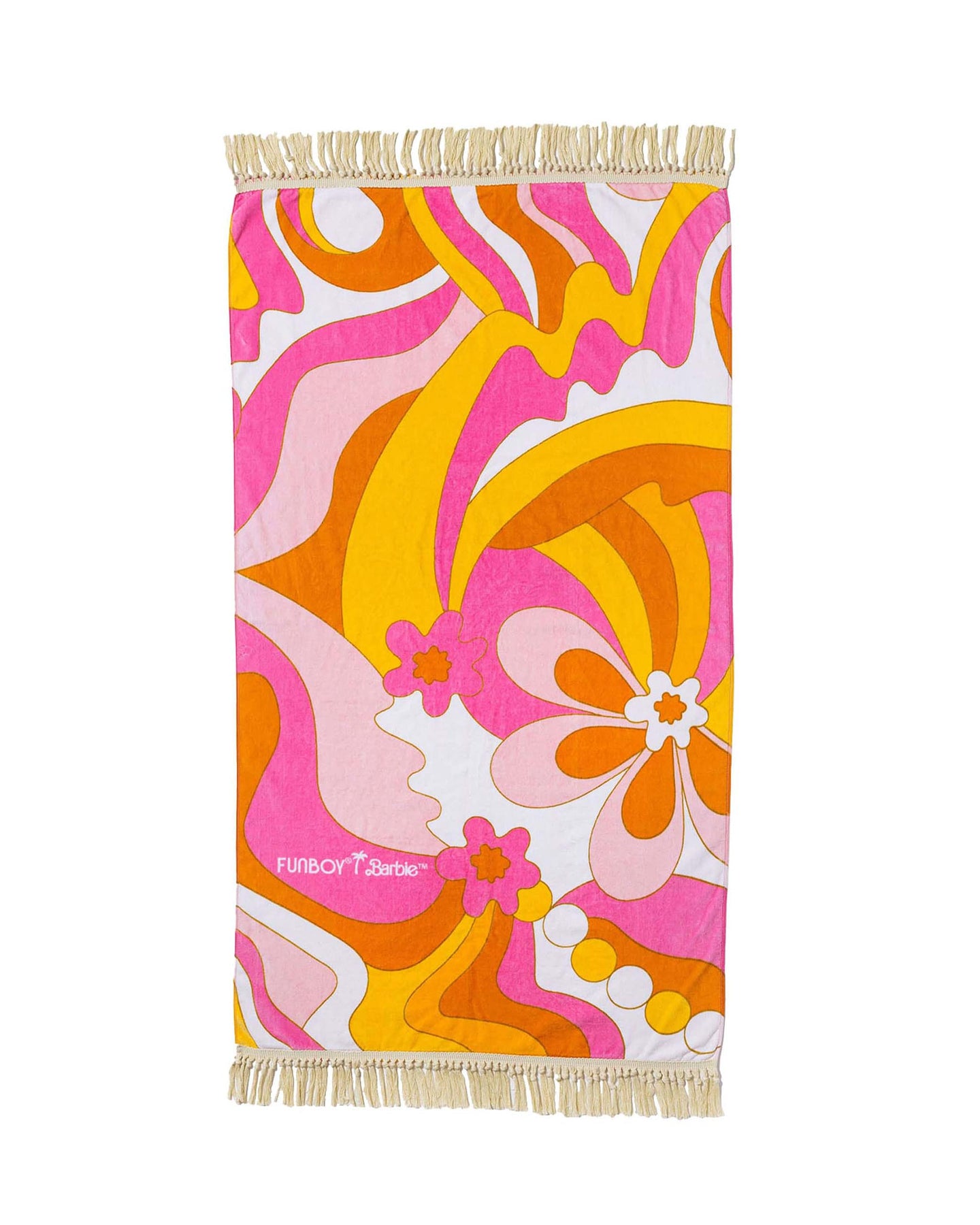 FUNBOY x Barbie Beach Towel w/ Fringe