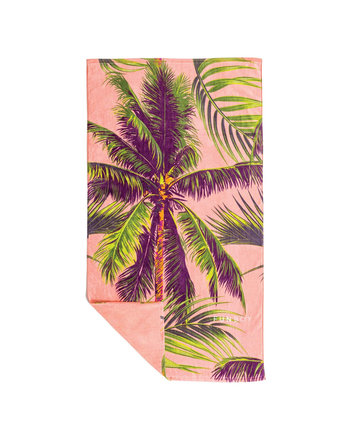 Pink Tropical Beach Towel
