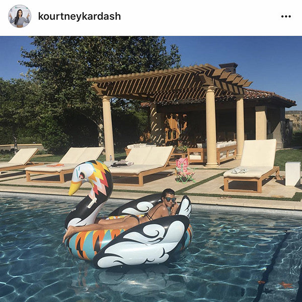 Kourtney Kardashian on the FUNBOY Artist Edition Swan
