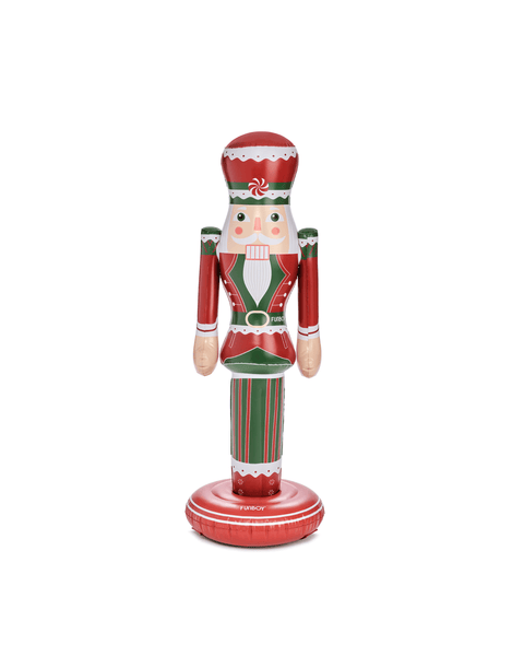 Inflatable Christmas 3.5 foot nutcracker decorations on a white background