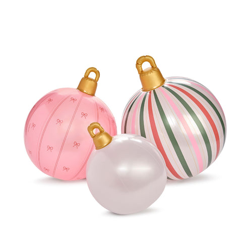 Inflatable Christmas Decorations - Giant Ornament 3 Pack pink!