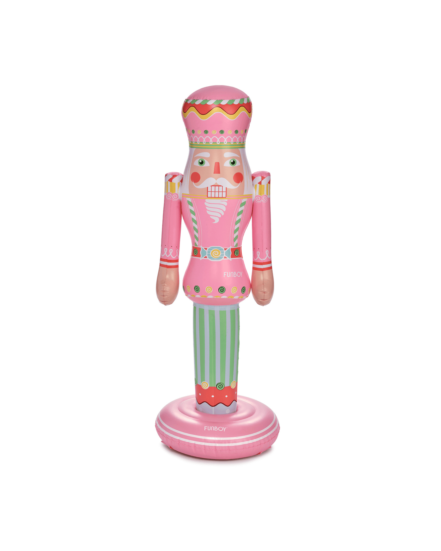Pink inflatable nutcracker holiday decorations 3.5 feet
 on a white background