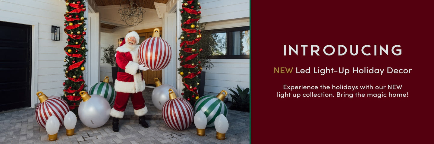 Introducing NEW Led light -up Holiday Decor. Experience the holidays with our New light up collection. Bring the magic home!