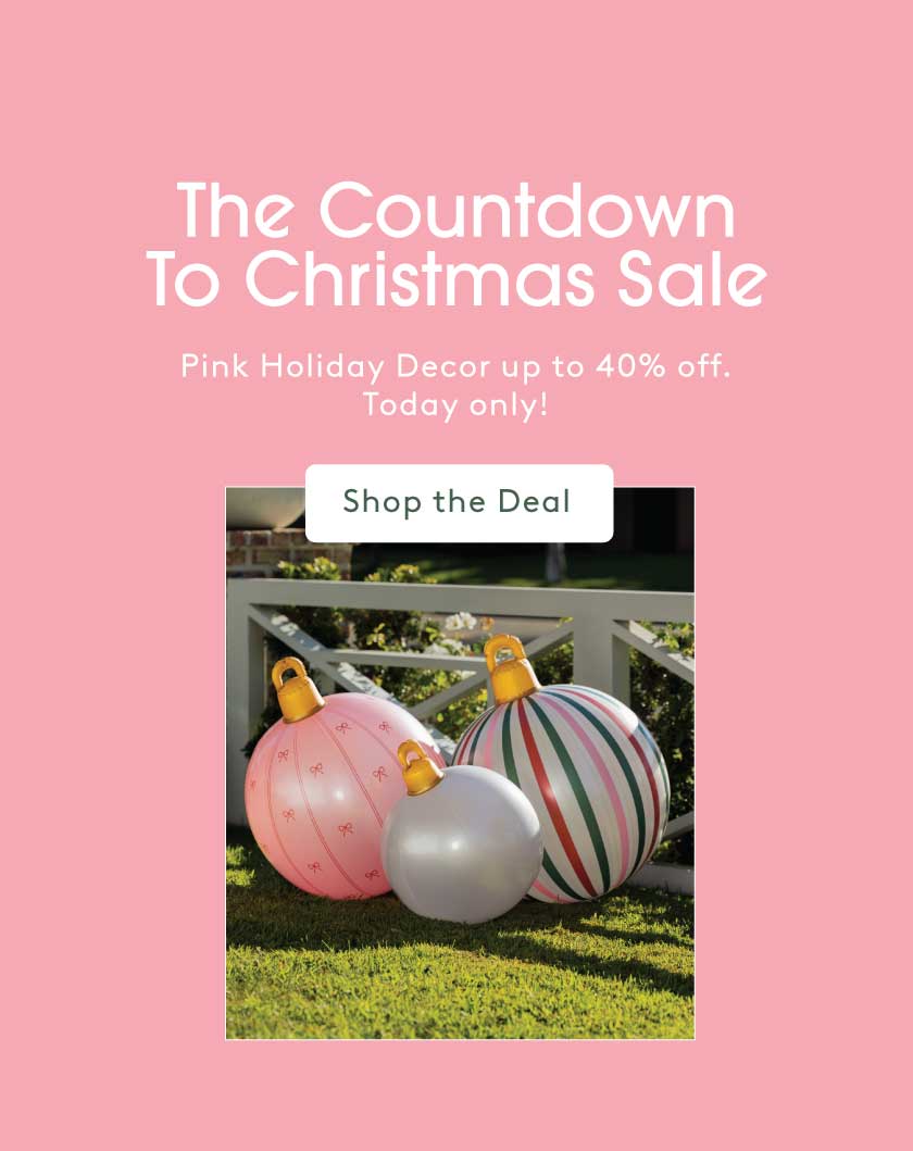 The Countdown to Christmas Sale. Pink Holiday Decor up to 40% off