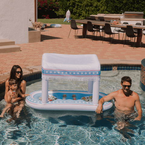 4th of July Red, White and Blue Inflatable Floating Cabana Bar