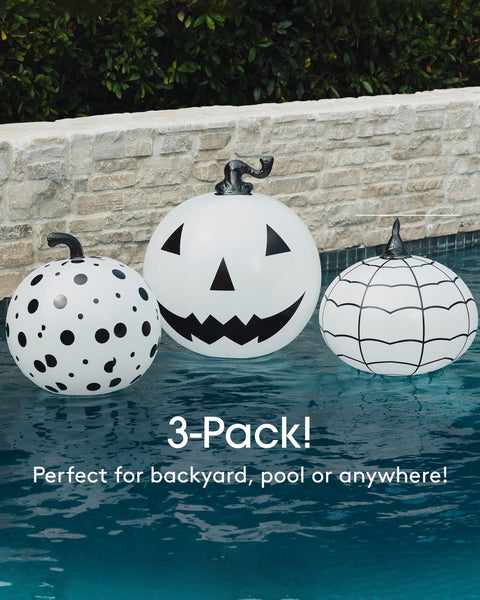 Three inflatable light up decorative pumpkins
Inflatable Halloween decor
3-pack!
Perfect for backyard, pool or anywhere!