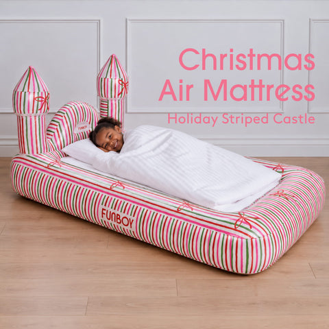 Christmas Air Mattress Holiday Striped Bed