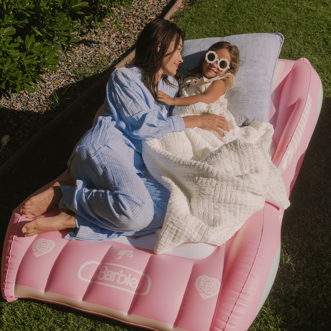 Barbie Inflatble Barbie Bed: Inflatable Kid's Sleepover Bed - FUNBOY
