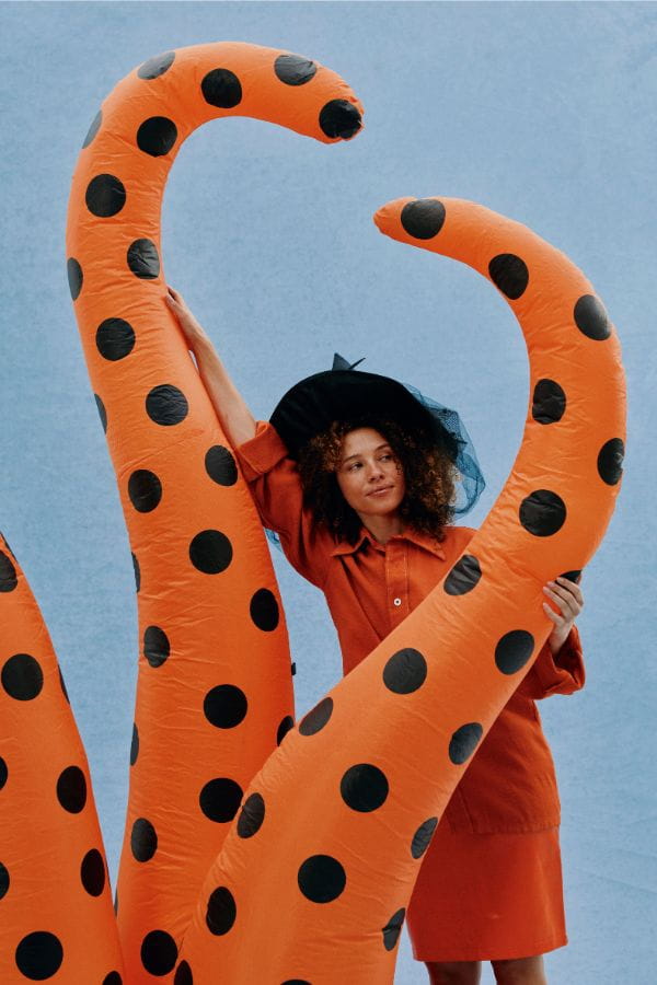 Orange Halloween Decor Nakes