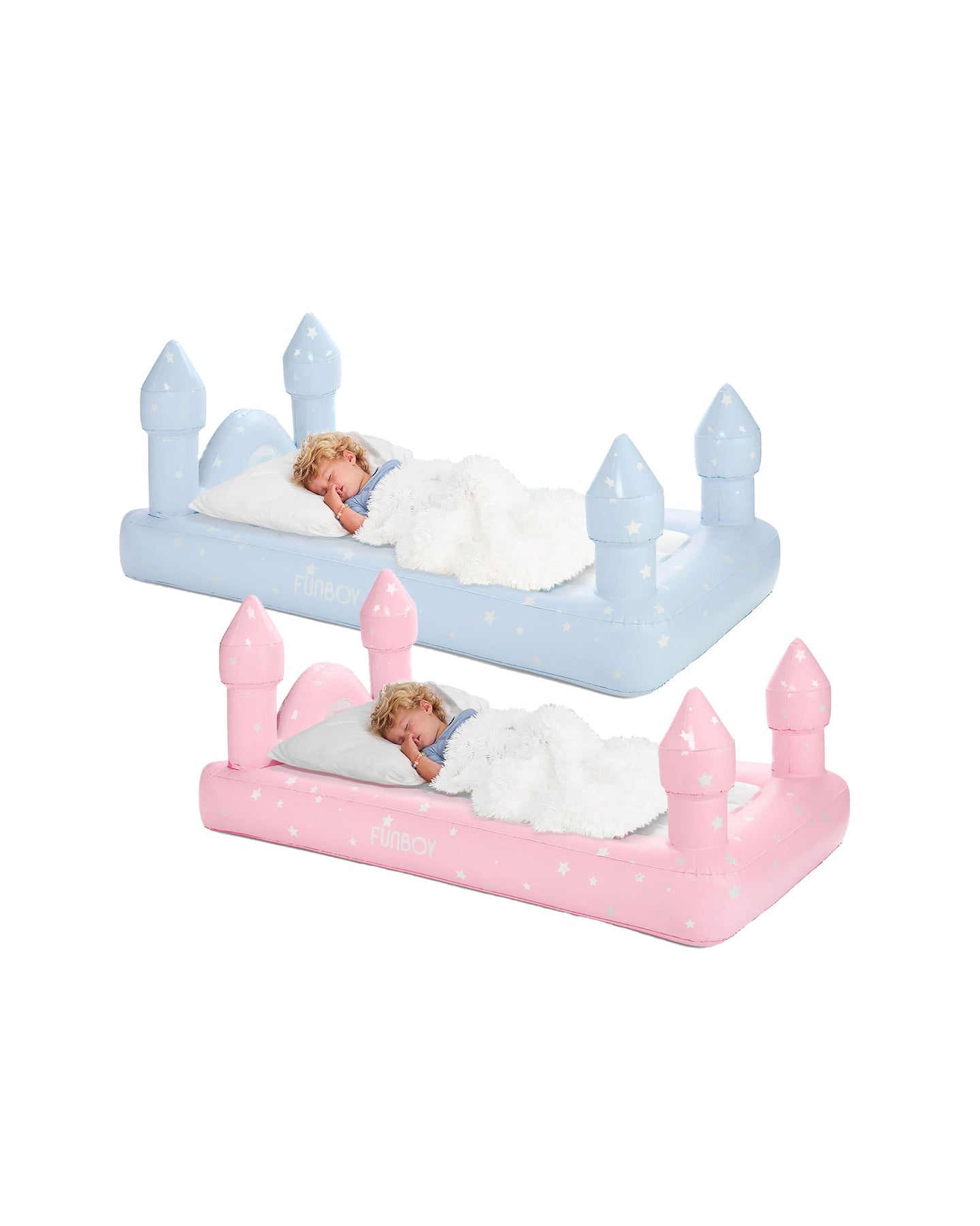 Pre-Order Pink & Blue Castle Sleepover Kids Air Mattress - 2 Pack