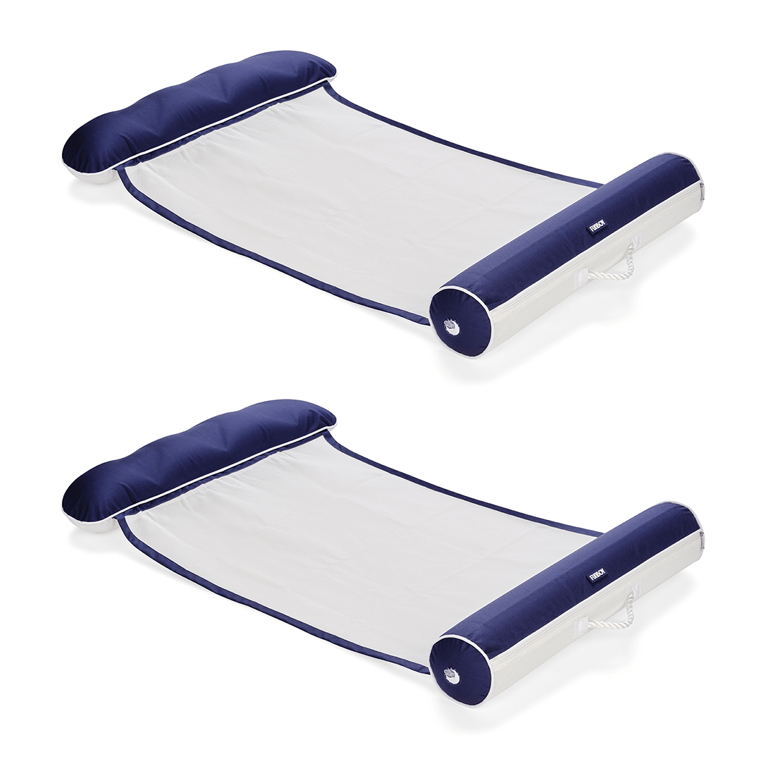 Premium Fabric Covered Hammock Pool Float, Classic Navy - FUNBOY