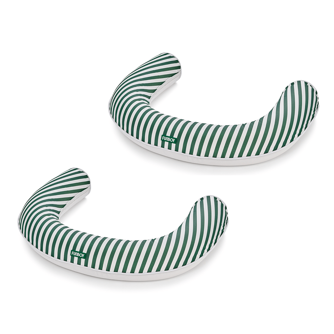 Green Cabana Striped Fabric Noodles, 2-Pack-FUNBOY