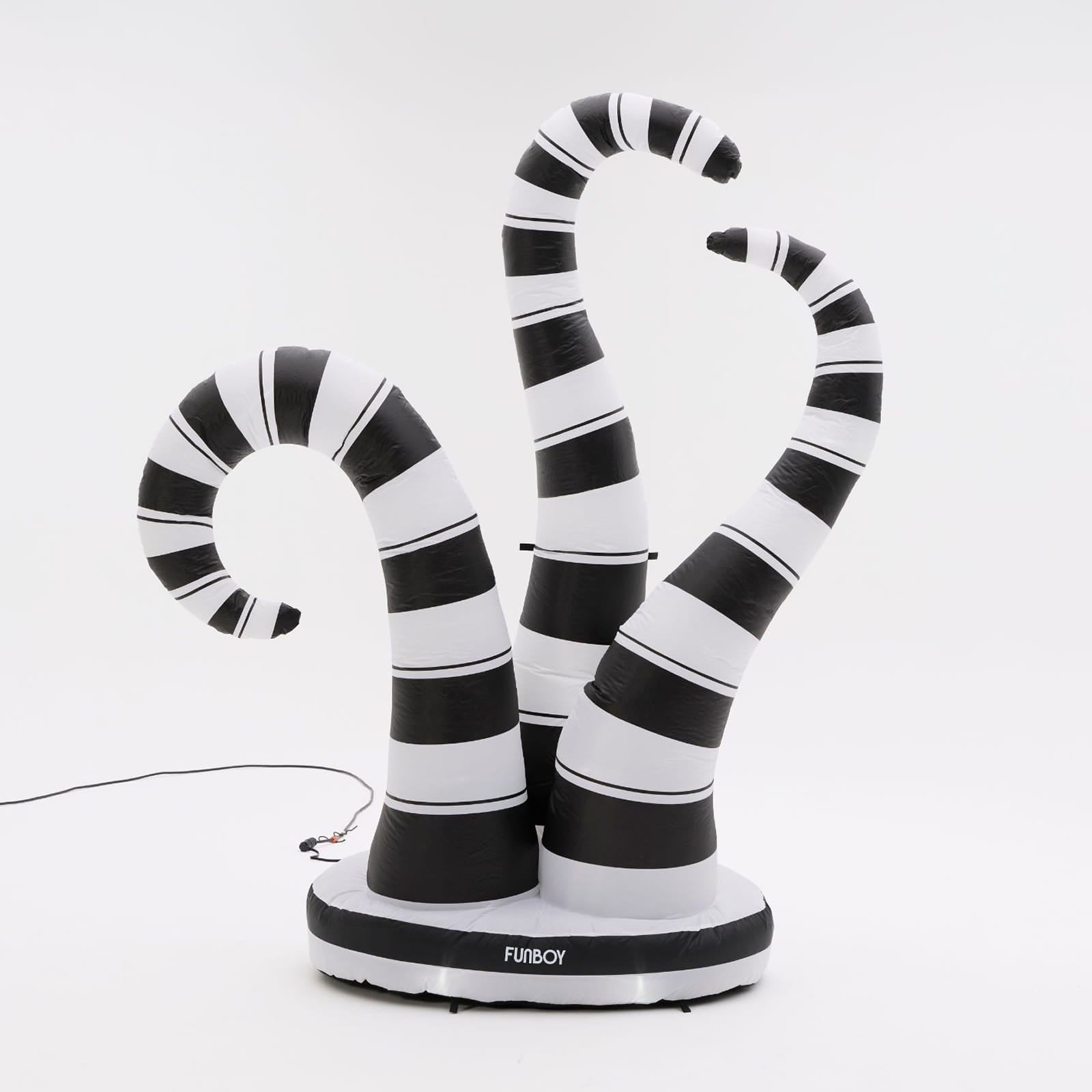 Black and white striped inflatable Halloween Decorations.