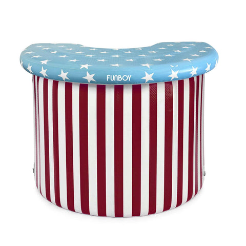 4th of July, red, white and blue pop-up inflatable party bar
