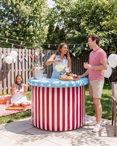 4th of july red white and blue party bar!