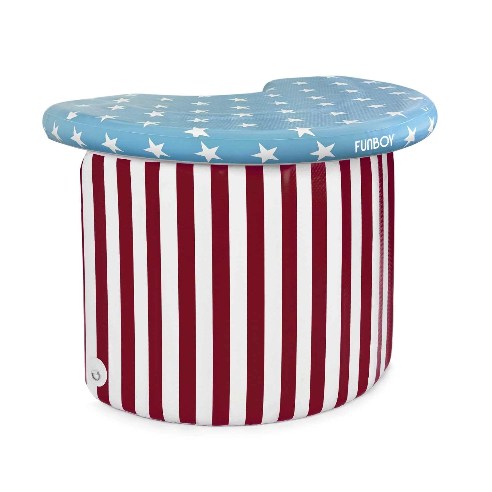 4th of July, red, white and blue pop-up inflatable party bar