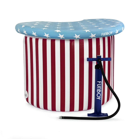 4th of July, red, white and blue pop-up inflatable party bar