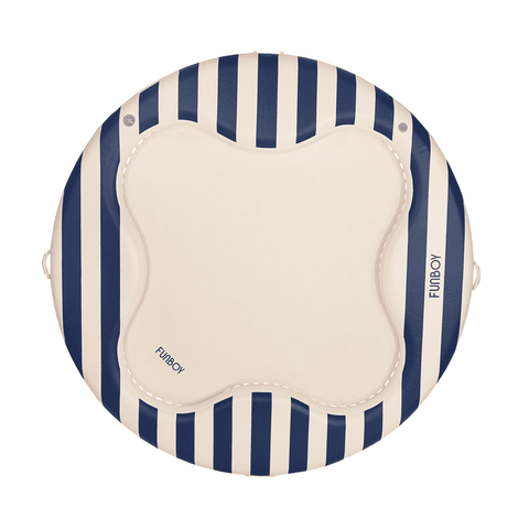 Floating Dock & Water Hammock. Blue and White Stripe