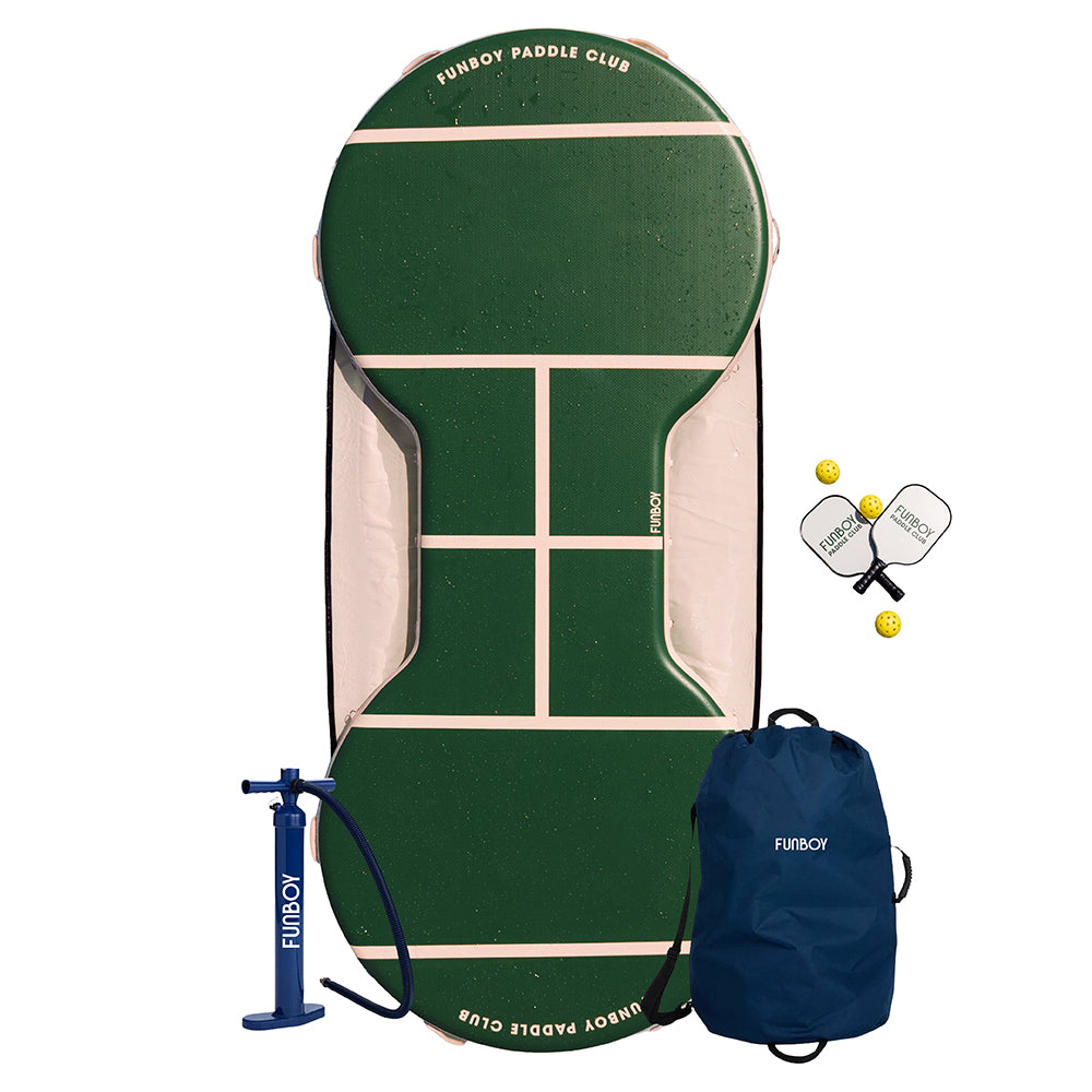 Furbooy paddle club inflatable paddle ball court with accessories on a white background