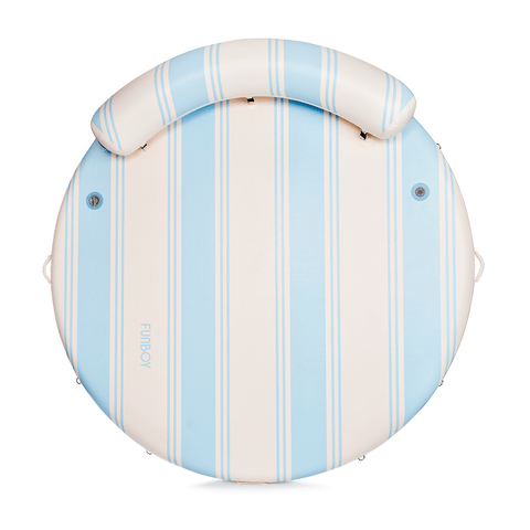 Floating Dock Blue and White Striped Leisure Island