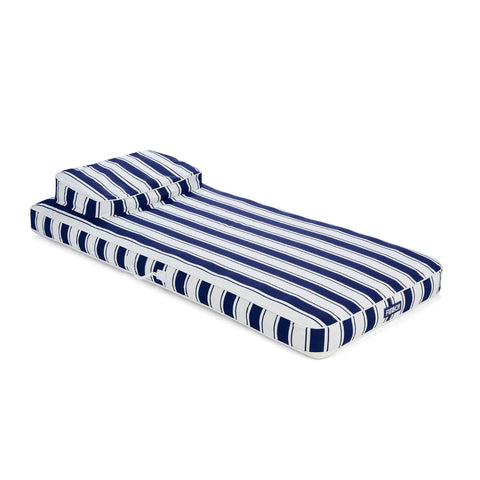 Navy Flat Lounger against white background