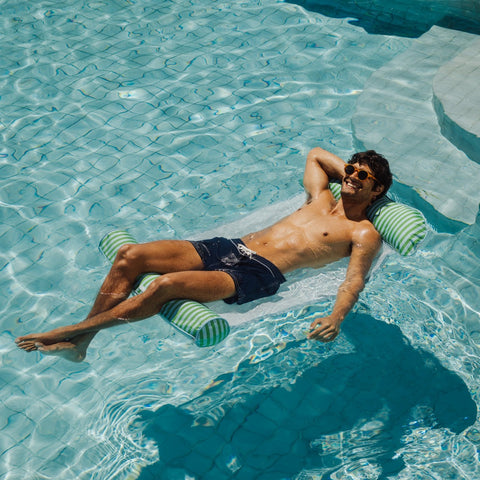 pool hängematte Fabric Pool Hammock, Green & Blue