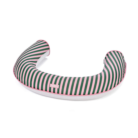 Striped  pink and green stripes on a fabric noodle float