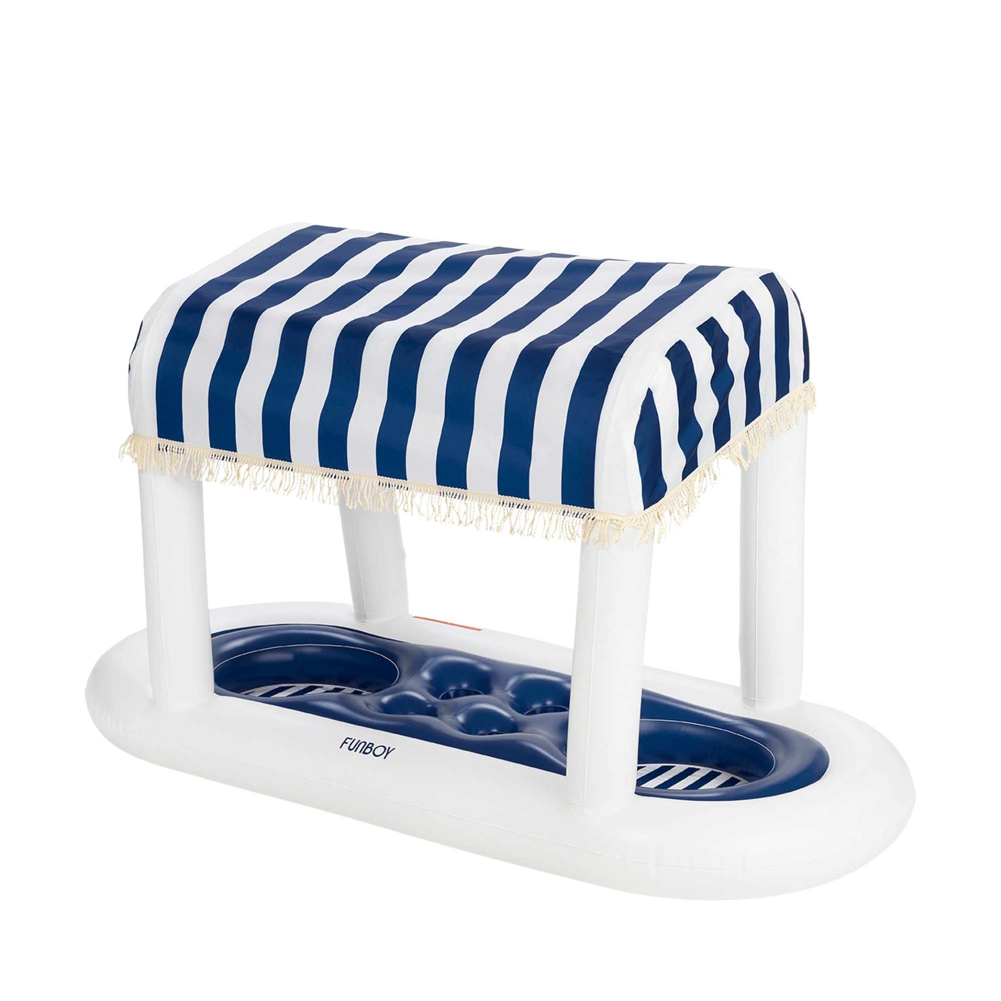 Cabana Navy Stripe Sunbed Lounger 2 Pack Fabric-Covered Pool Floats ...