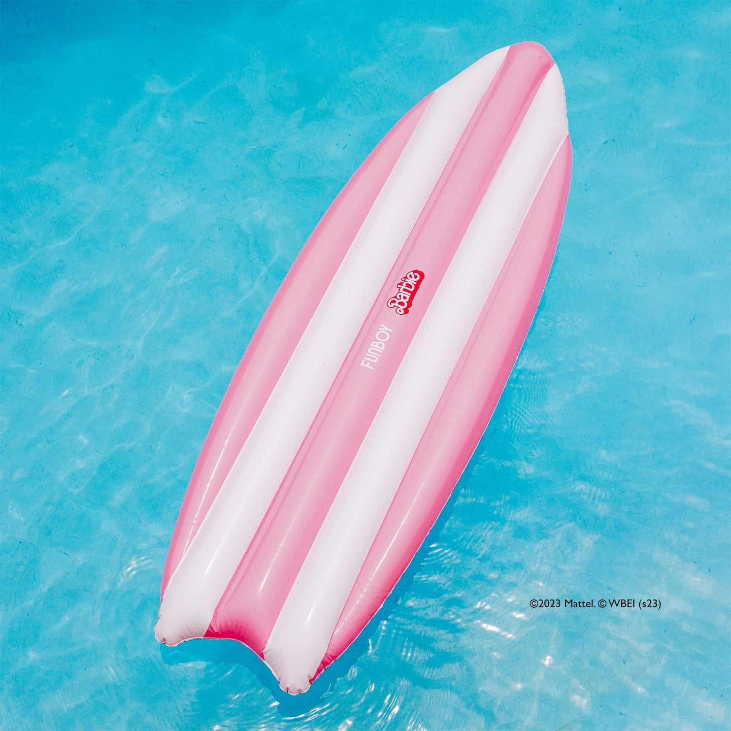 Barbie Movie Inflatable Surfboard Pool Float Pink & White