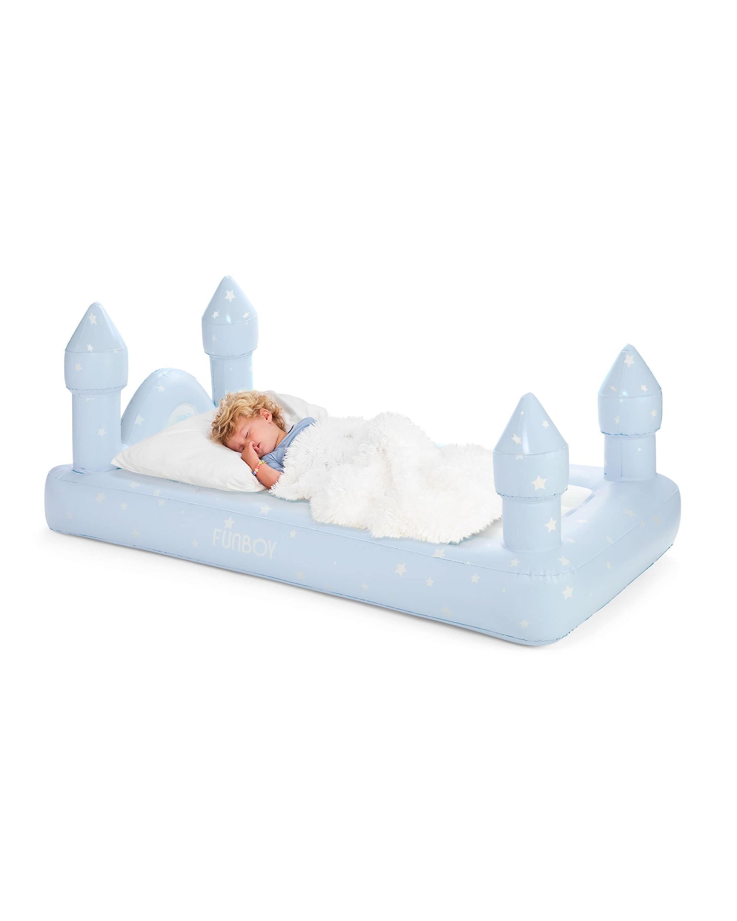 Blue Castle Air Mattress - Kids Sleepover Bed