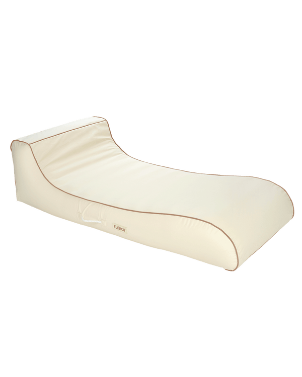 Fabric Covered Pool Float Cream Sunbed Lounger FUNBOY