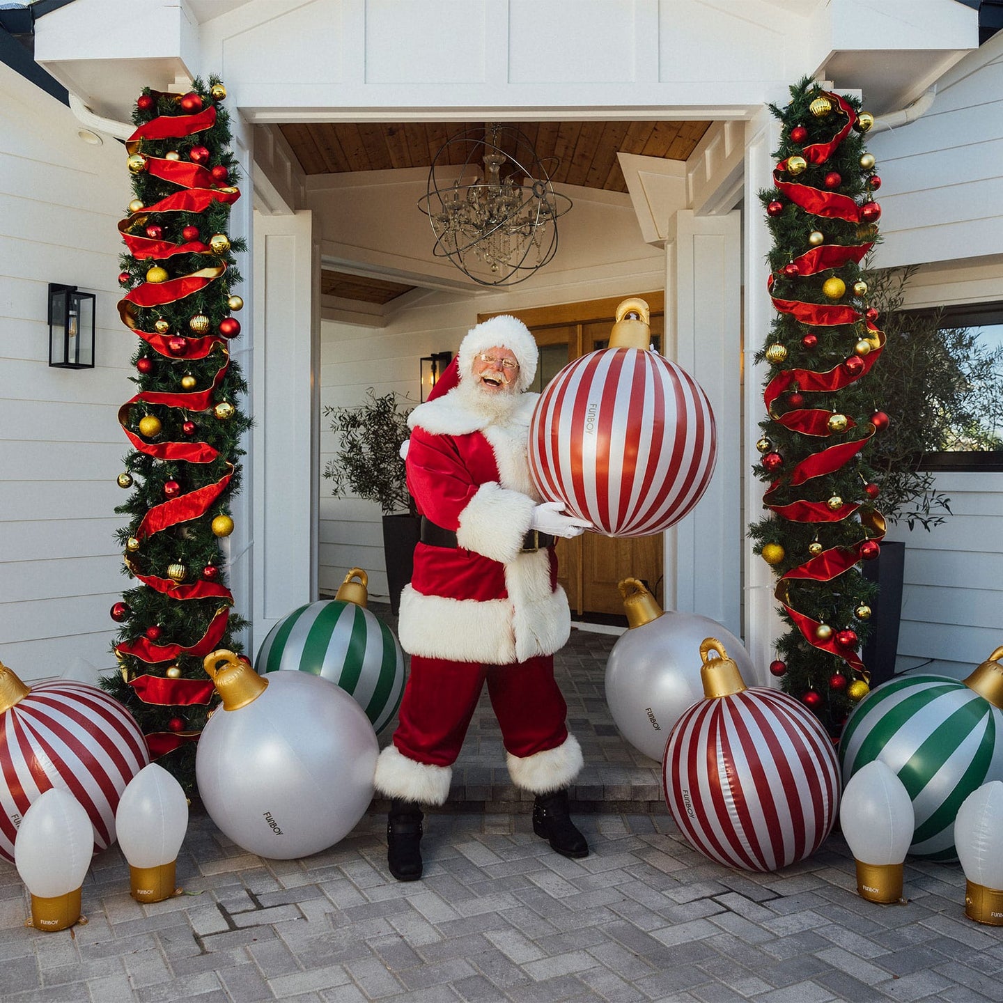 Holiday Decor - Light Up LED Inflatable Christmas Ornaments