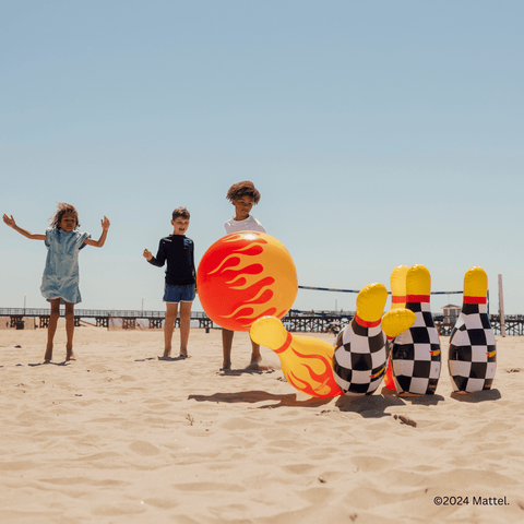 Hot Wheels Checkered Flame Backyard Bowling Set