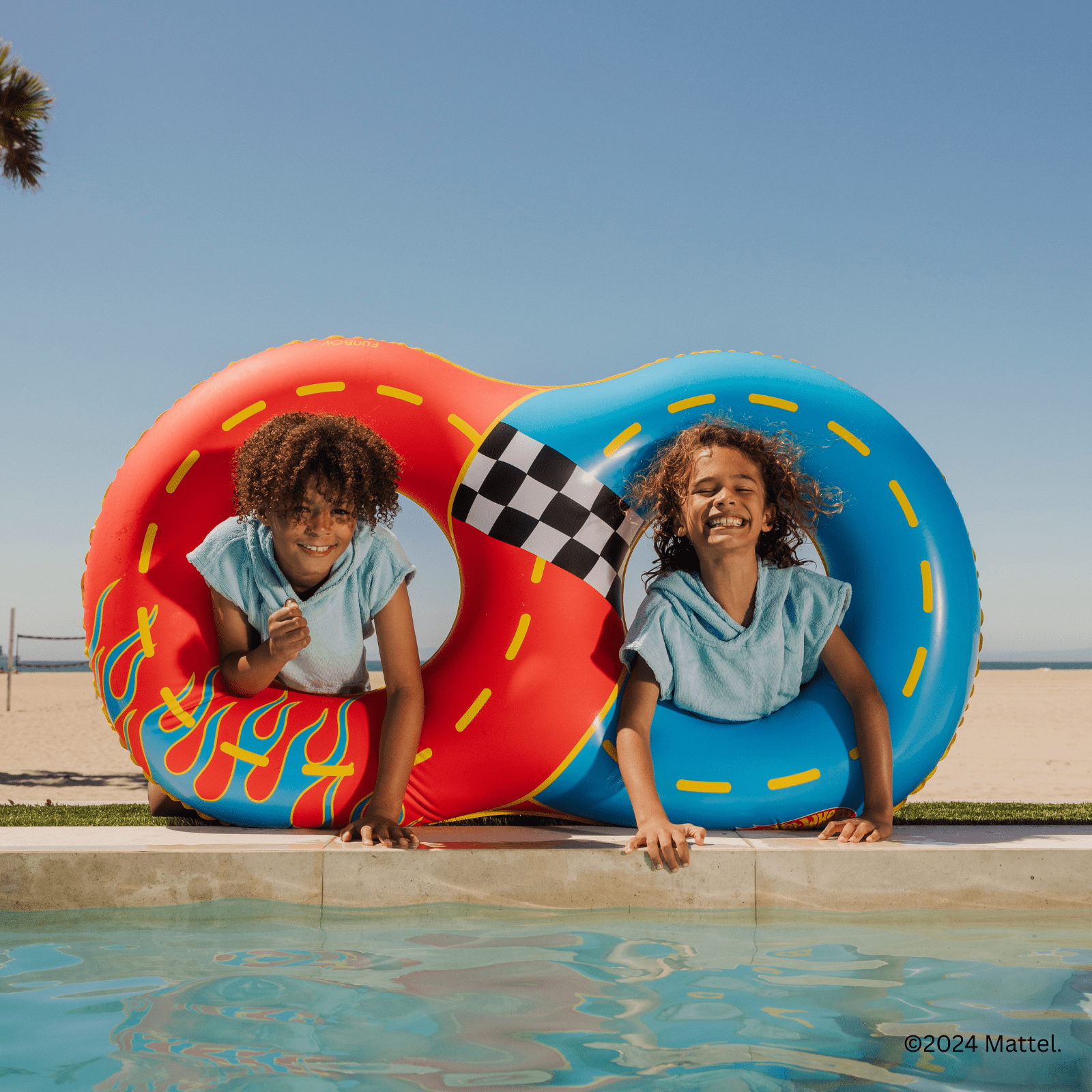 Hot Wheels Kids Racetrack Double Tube Float - FUNBOY