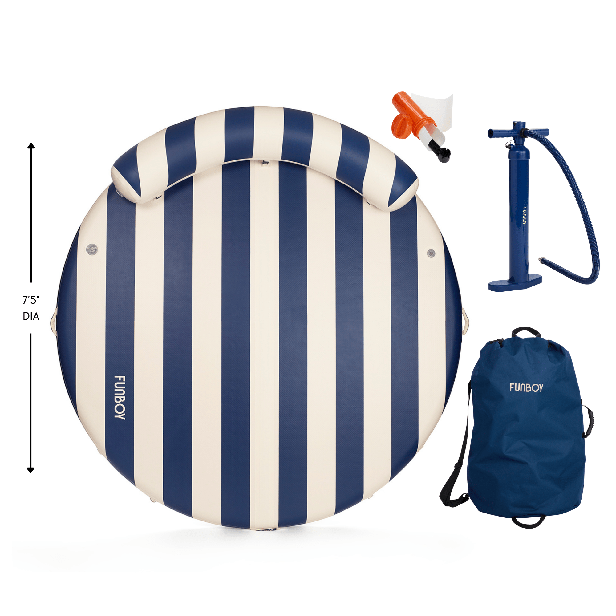 Inflatable Dock & Floating Island - Navy - FUNBOY