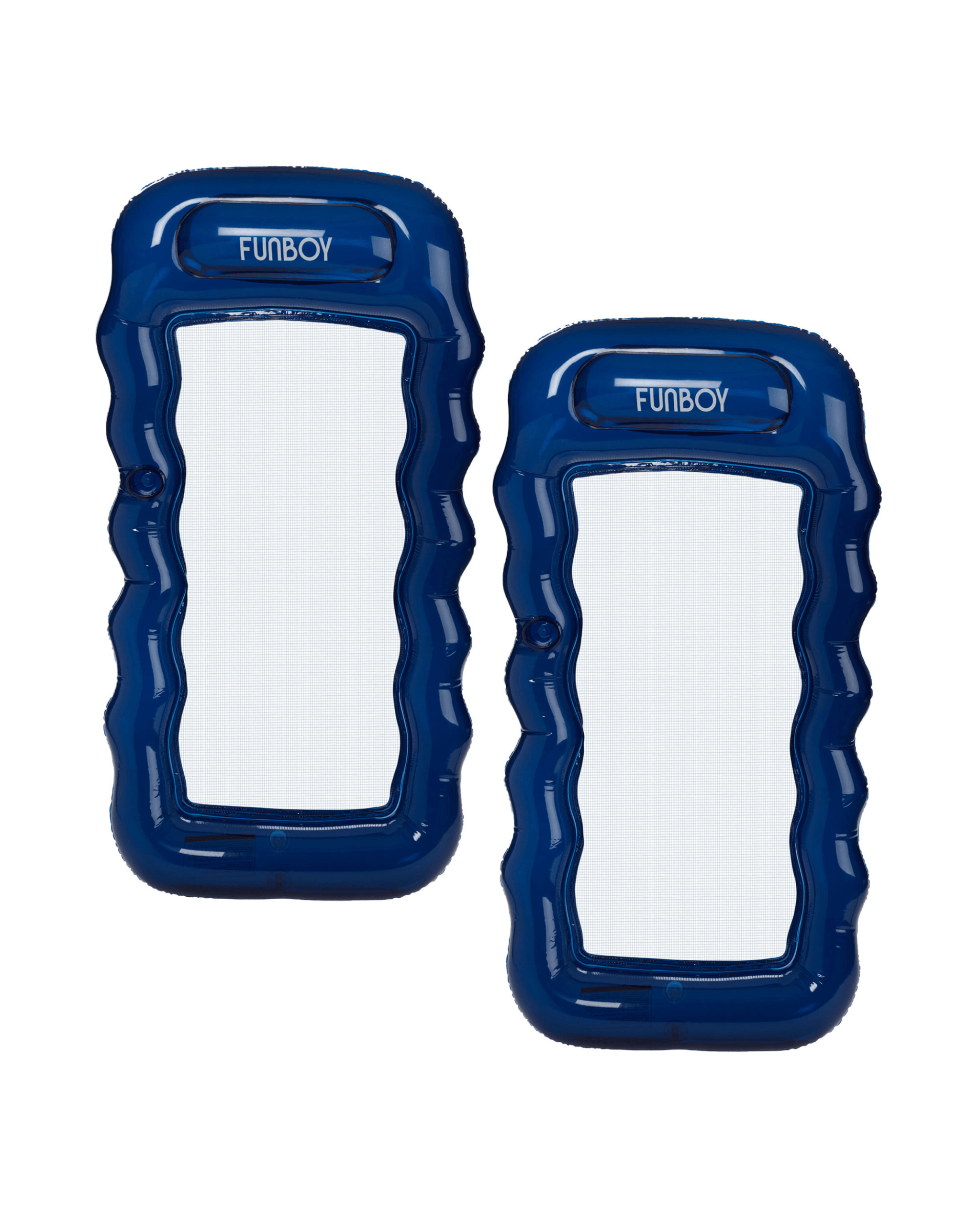 Navy Mesh Float Pool Lounger 2 Pack - Sit In & Out of the Water - FUNBOY