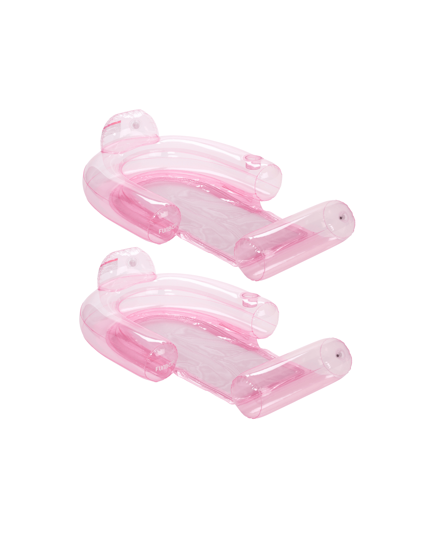 Clear Pink Mesh Lounger Pool Float - 2 Pack
