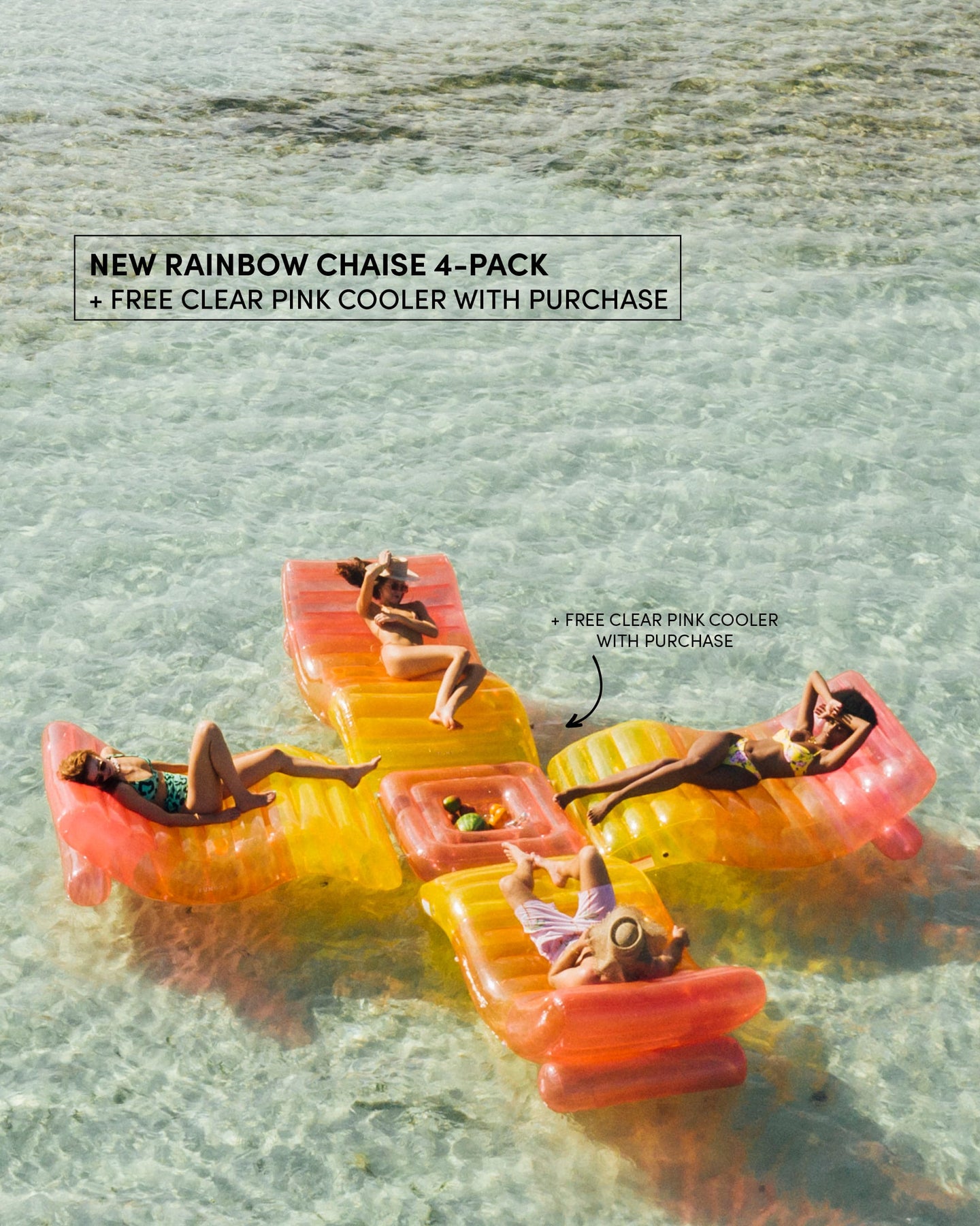 New Rainbow Chaise 4-Pack + Free Cooler with purchase