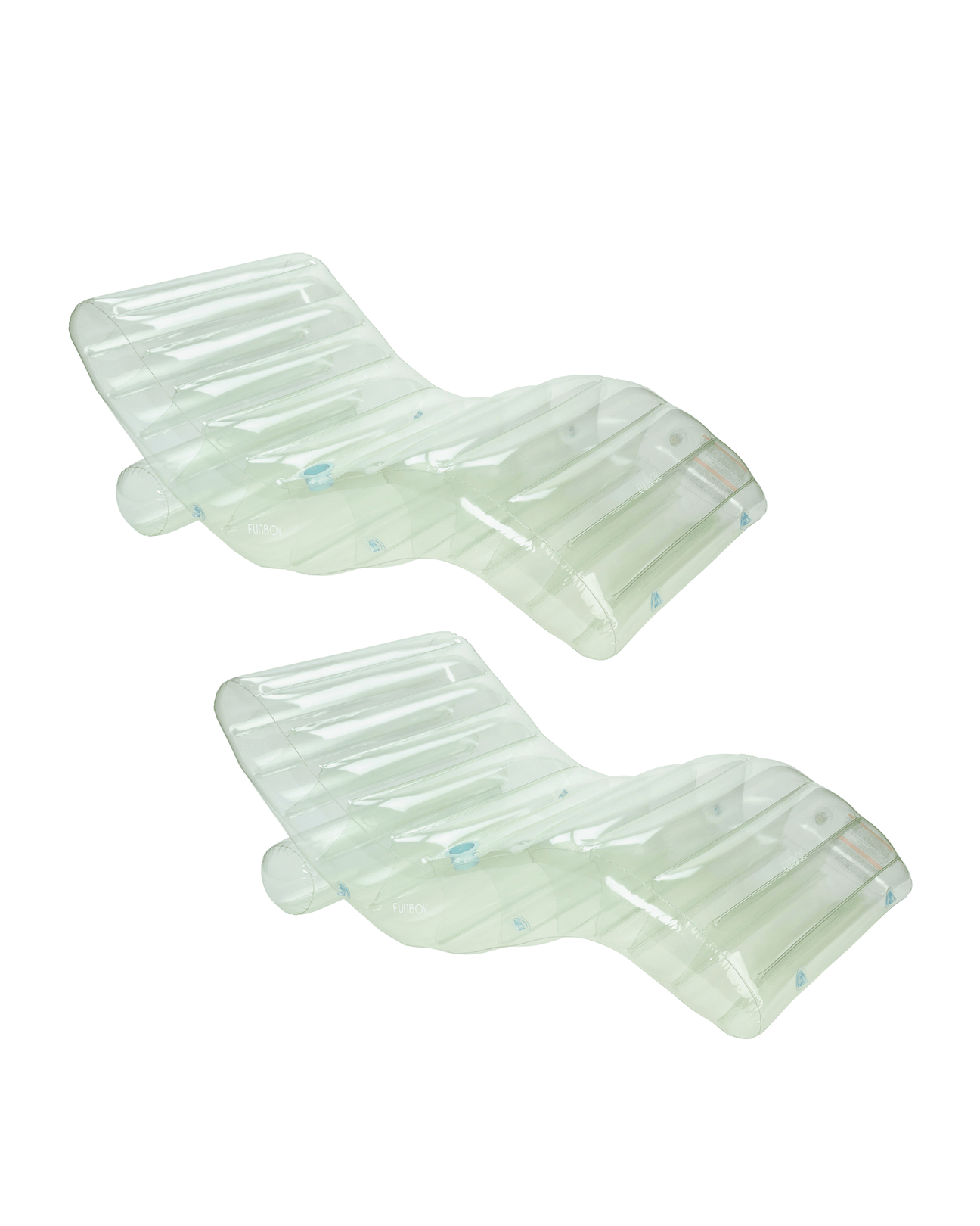 Clear Navy Chaise Lounger Pool Float - FUNBOY