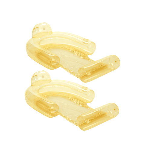 Clear Yellow Mesh Chair Water Hammock 2 Pack