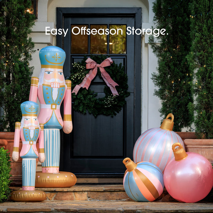 Pink Inflatable Nutcracker 5 ft Christmas Decor FUNBOY