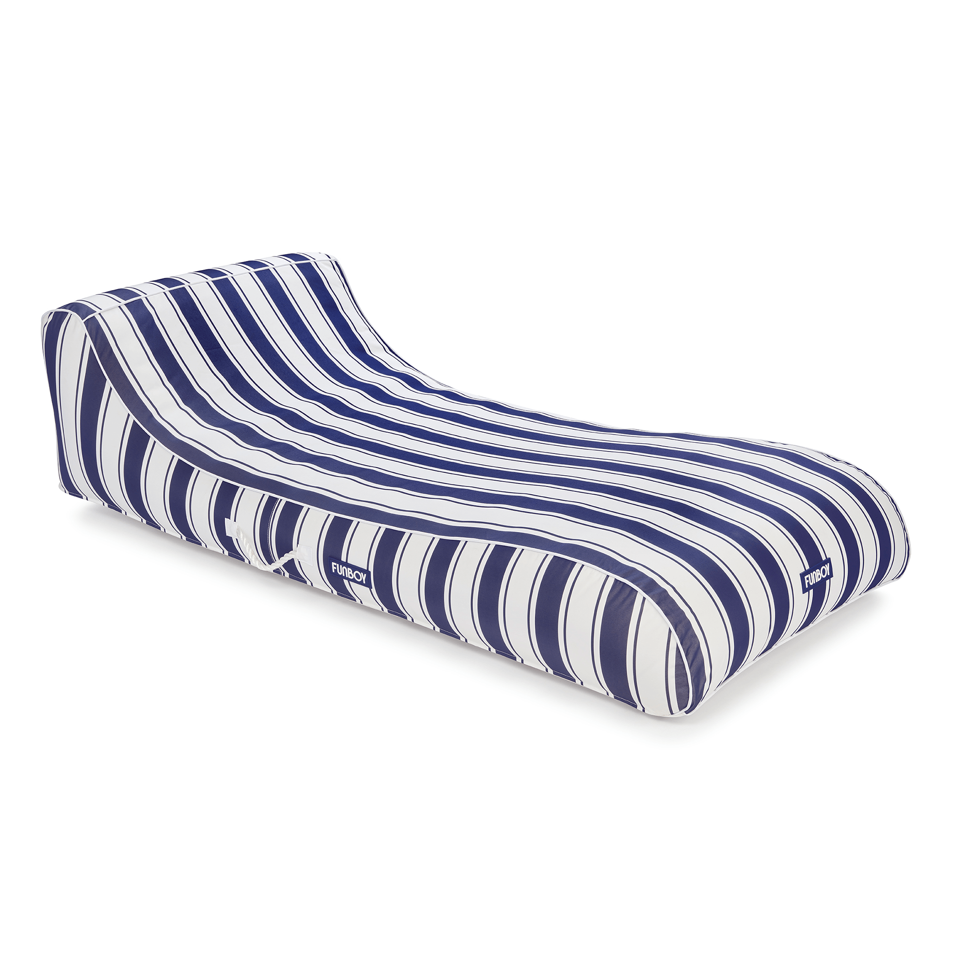 Fabric Sunbd Loungr Navy Stripe, 62" Long