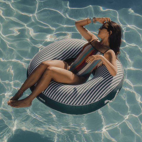 Green Fabric Covered Tube Pool Float