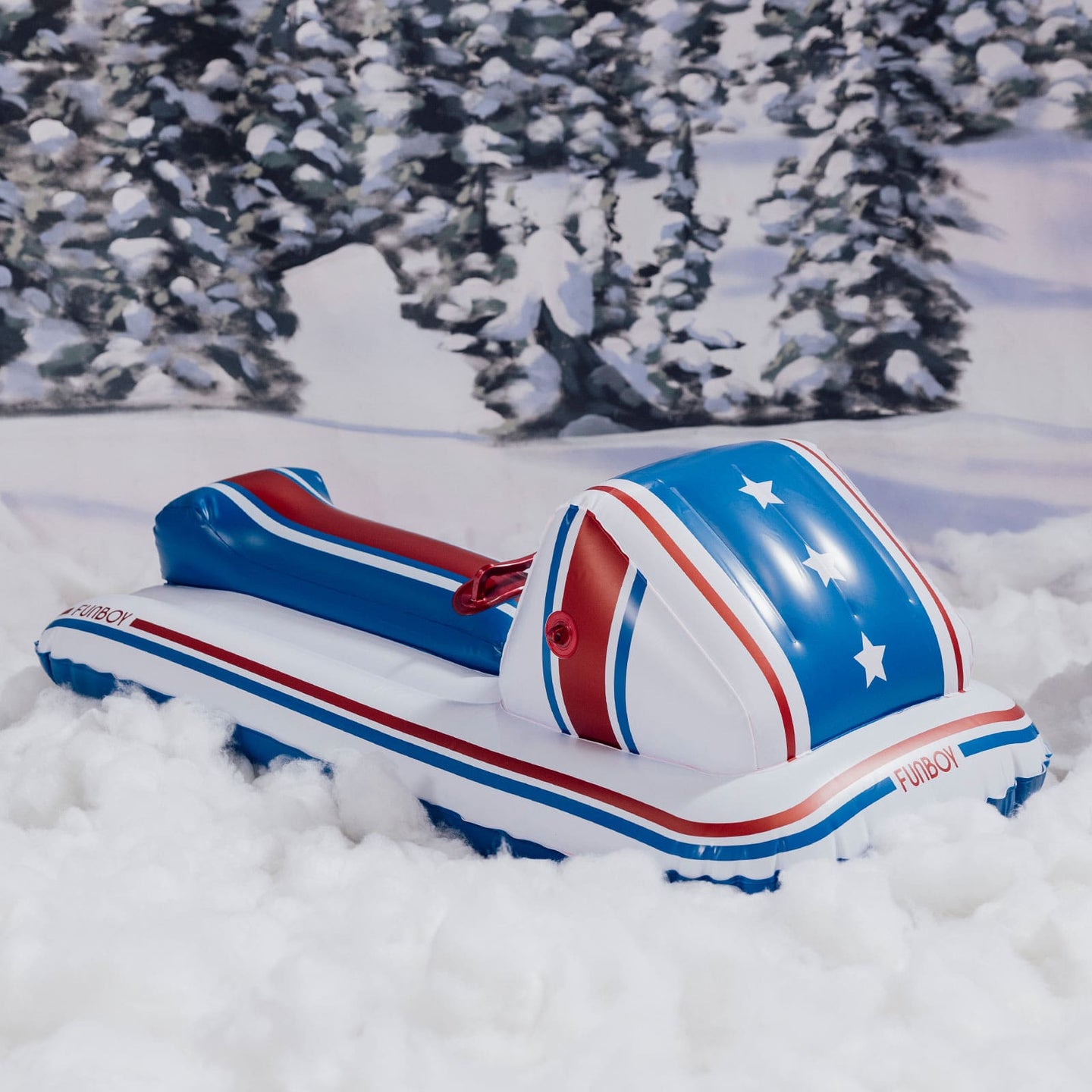 Blue & red Star Racer Skimobile Snow Sled