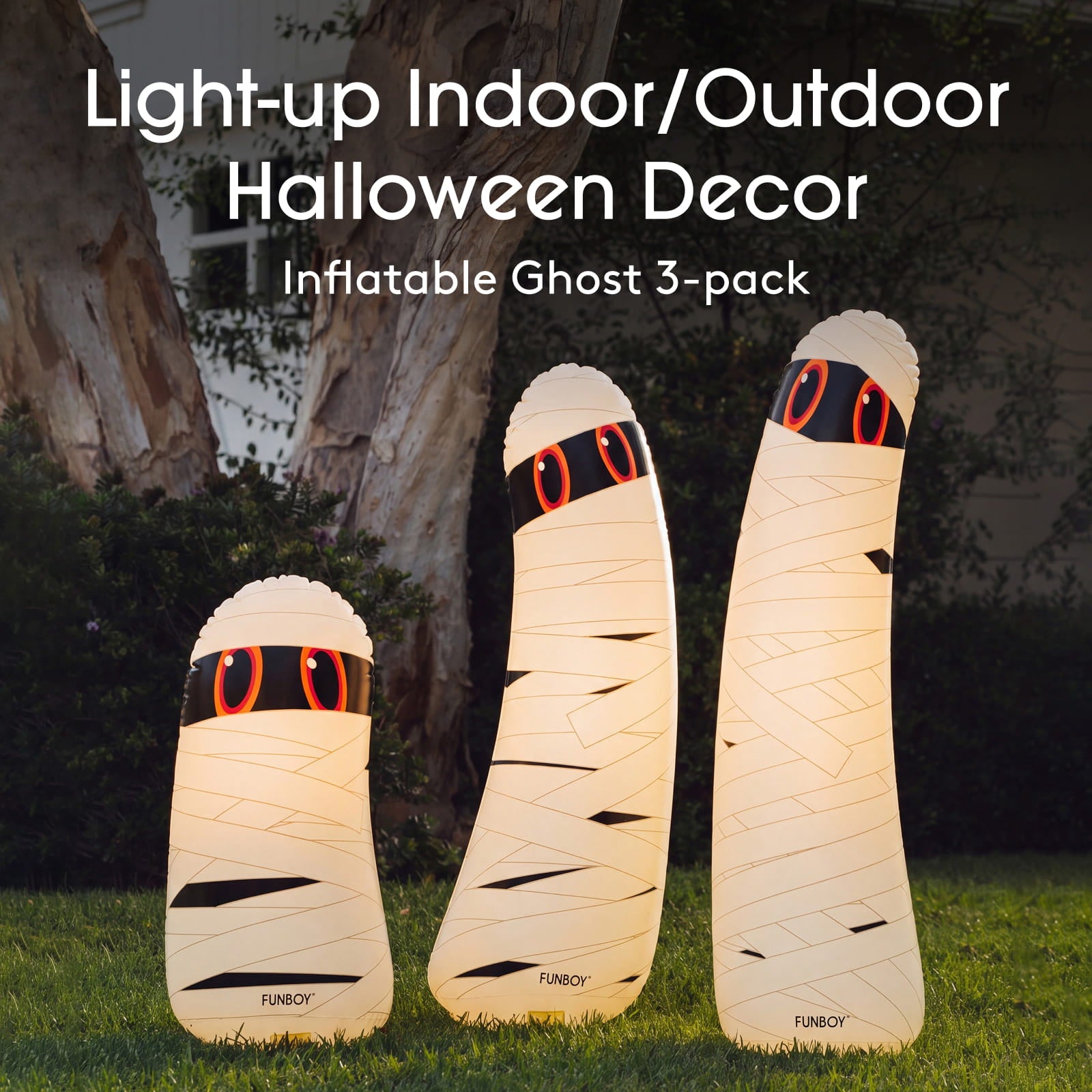 Outdoor Halloween Decor' and 'Inflatable Ghost 3-pack.