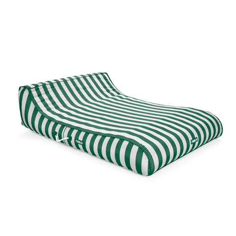 Green Cabana Stripe fabric Floating Lounger