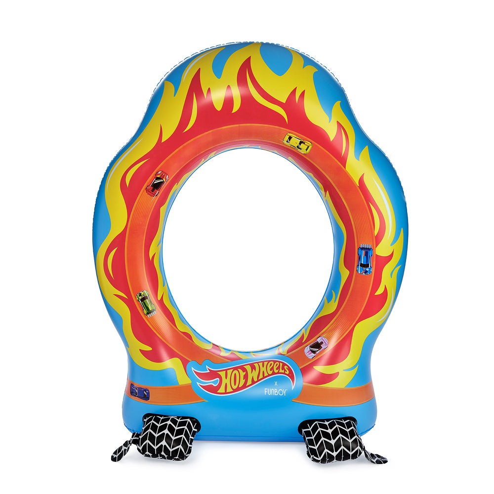 Hot wheels jump through ring of fire sprinkler
